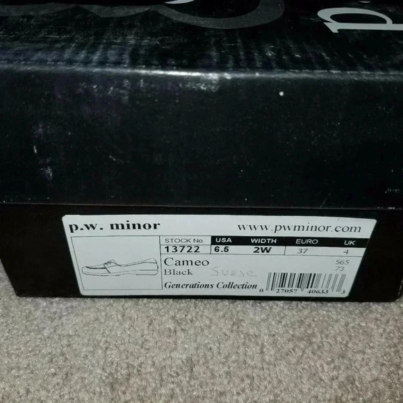 P.W. Minor CAMEO Black Leather Suede Shoe - Picture 3 of 7